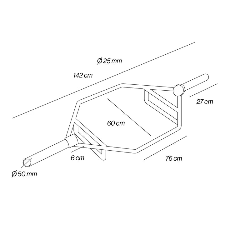 Barra Olímpica Hexagonal 50 Mm