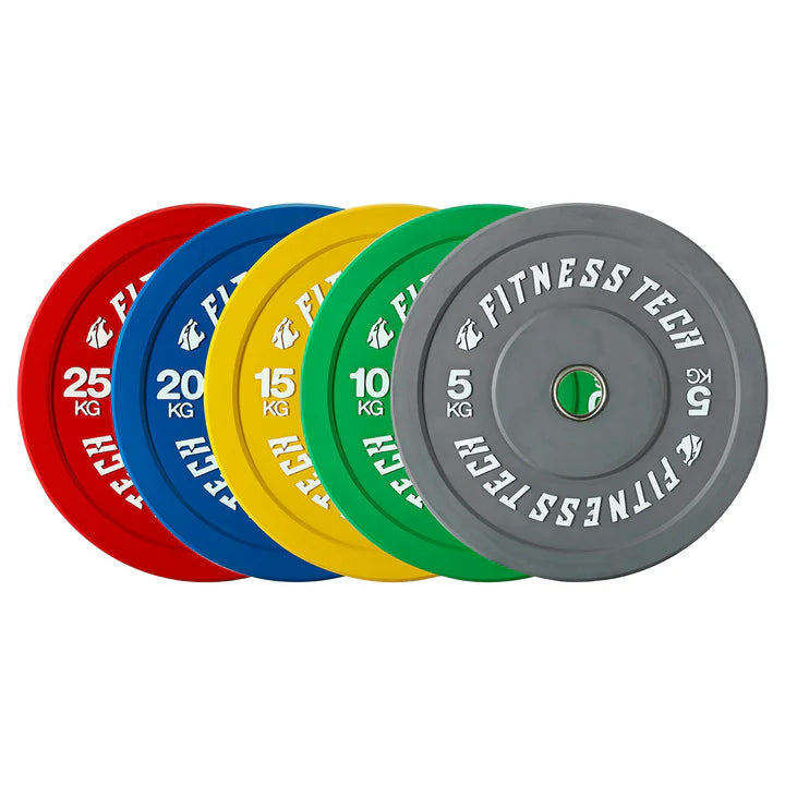 Set 150kg Discos Bumper Plate Colores Alta Resistencia