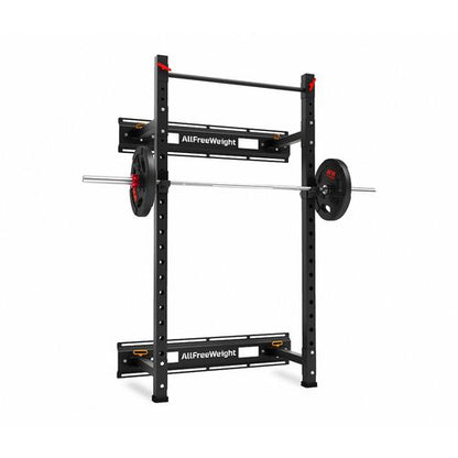 Rack sentadillas abatible con barra de dominadas