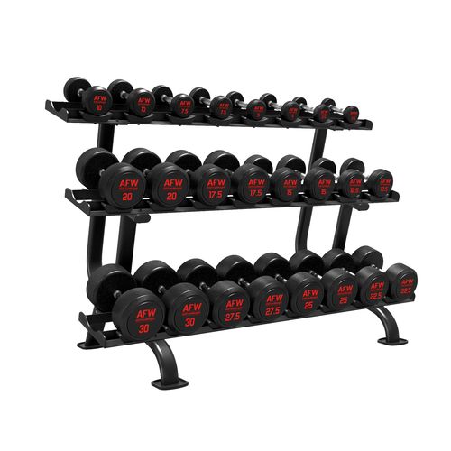 Rack Mancuernas 3 baldas 12 pares