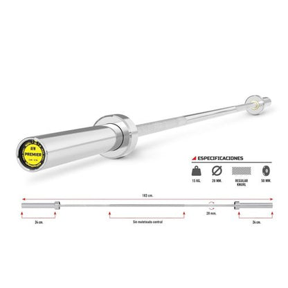 Barra Premier Chromed 183 cm.
