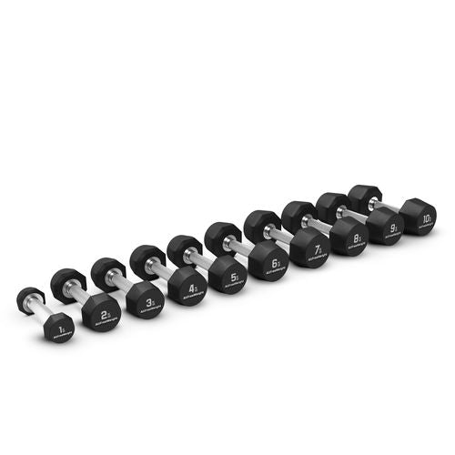 Juego Mancuernas Paik 1Kg - 10Kg PVC Gris (10 Pares)