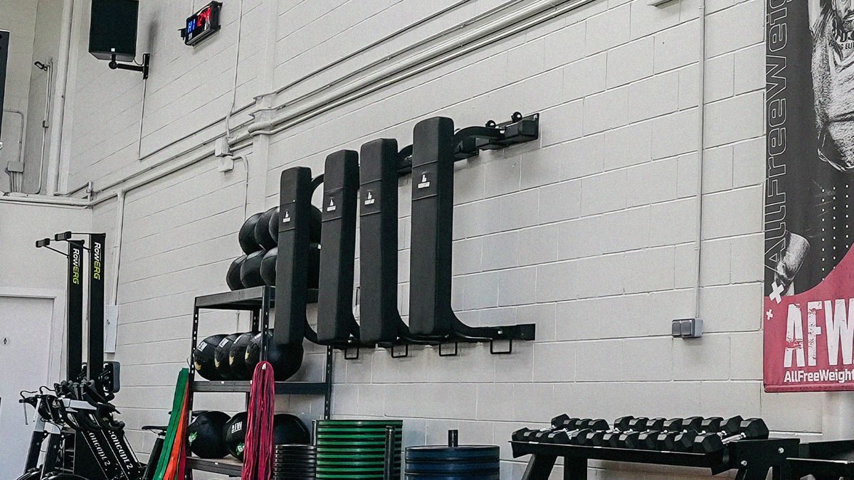 Rack de pared para banco