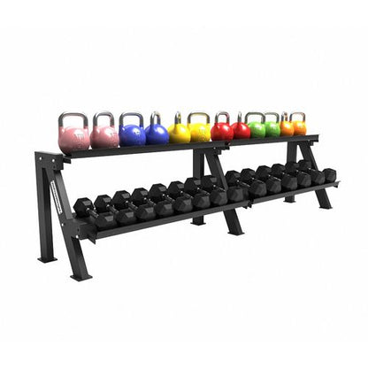 Rack Mancuernas Hexagonales 2 bandejas 3 metros